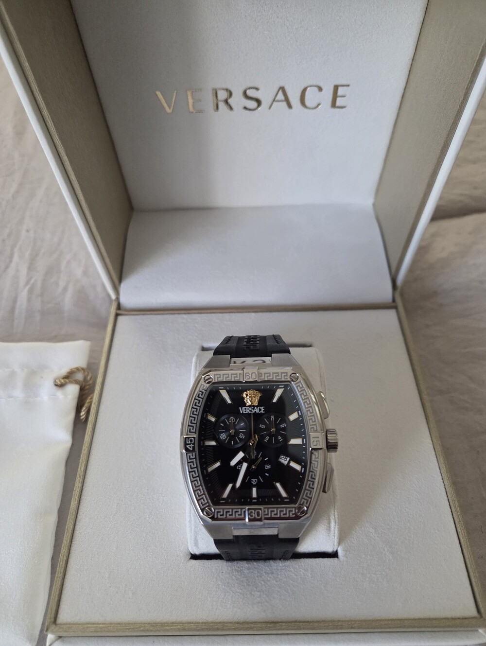 Versace Men's Black Dial Chronograph Watch